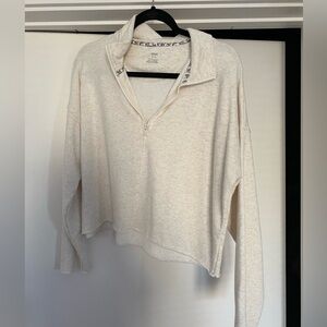 Aerie cropped 1/4 zip, M
